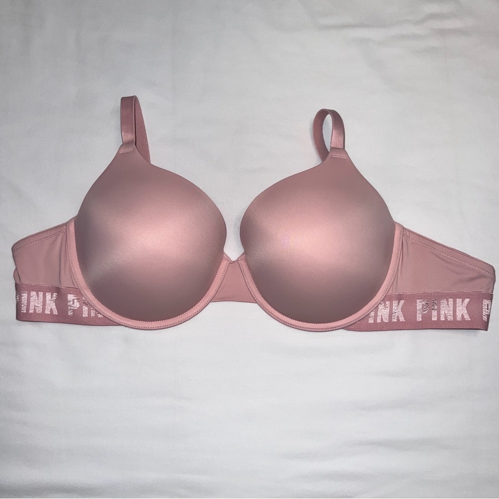 PINK Victoria’s Secret Wear Everywhere Bra Light Pink Rose Size 36E (DD)